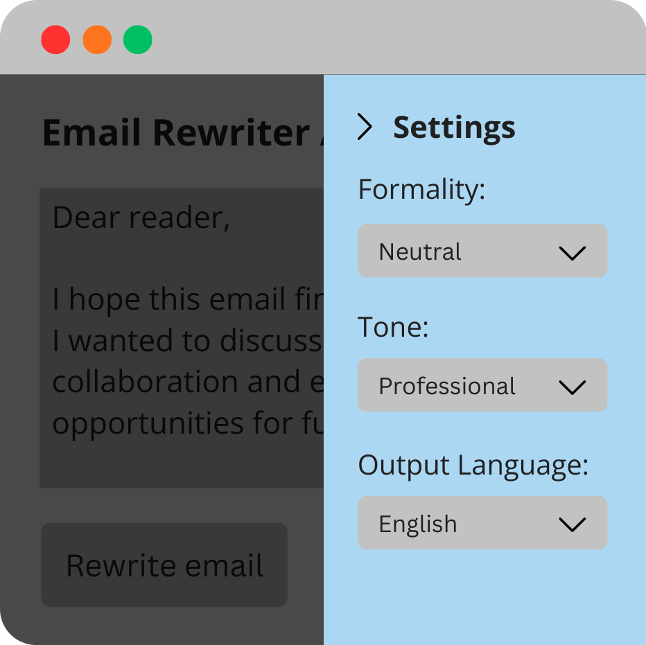 Email Rewriter AI screenshot