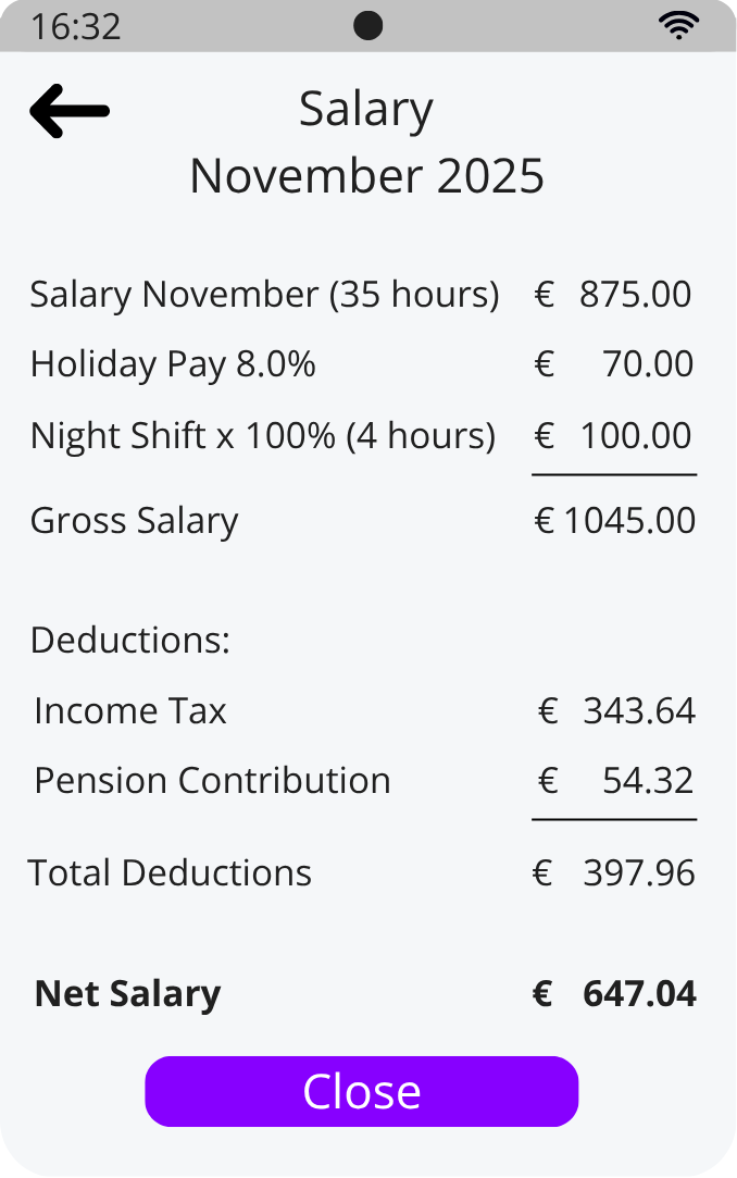 Work Hours Tracker screenshot